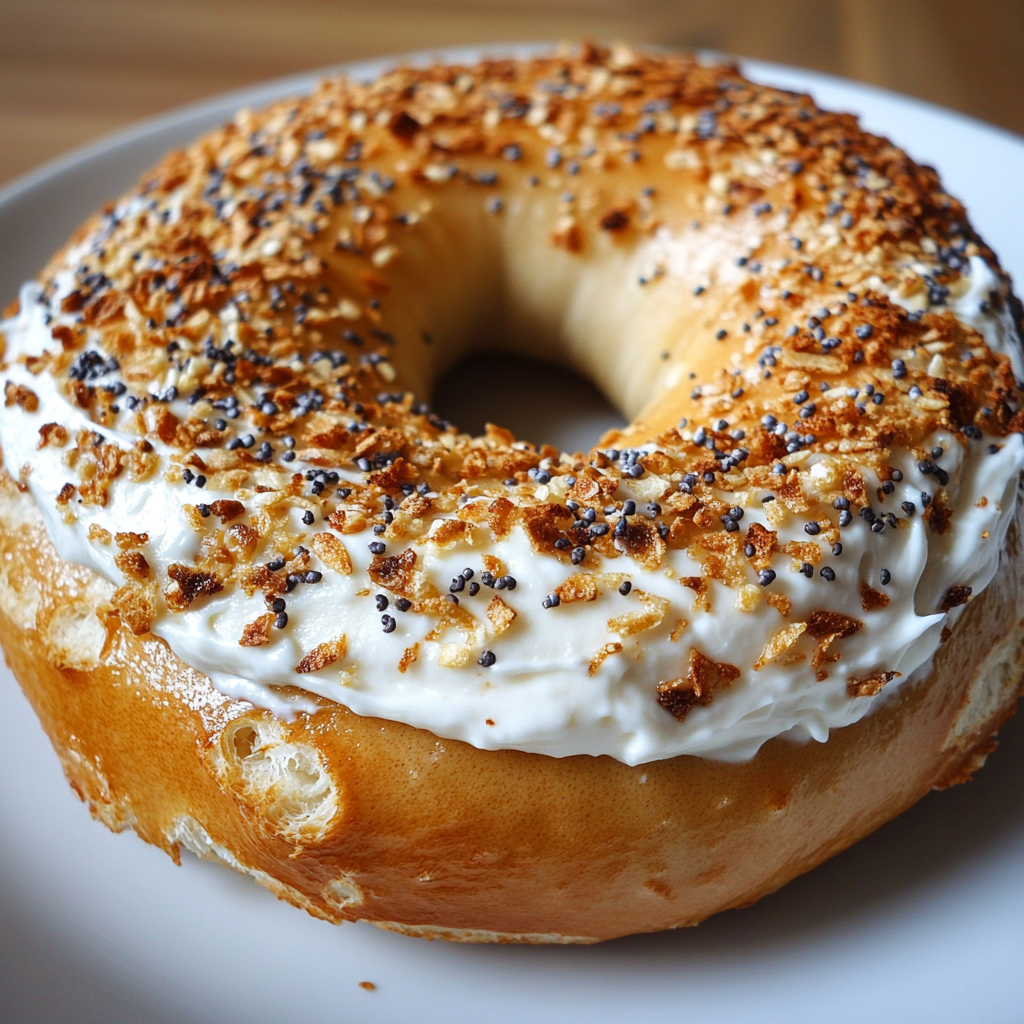 Bagel au Cream Cheese et Ciboulette