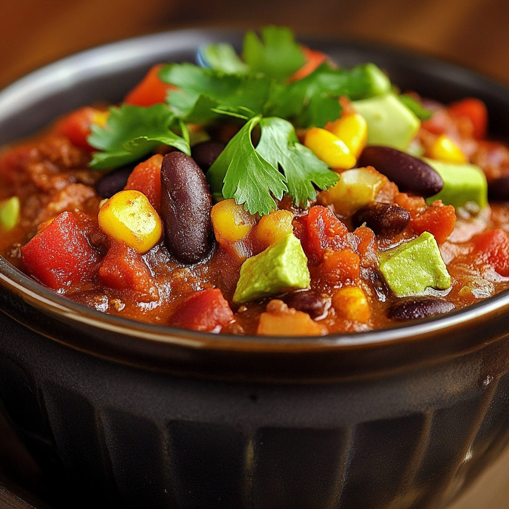 Chili végétarien mijoté