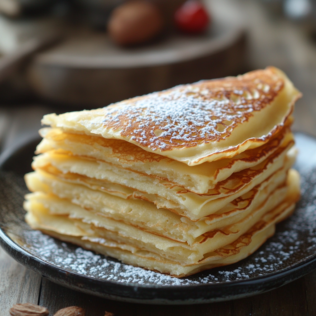 Gâteau de crêpes à la vanille