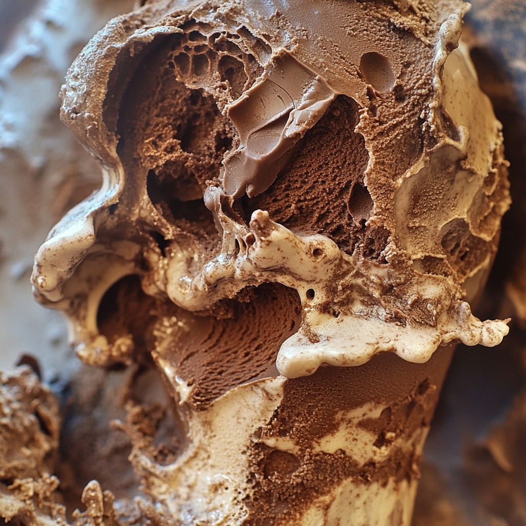 Gelato au chocolat intense