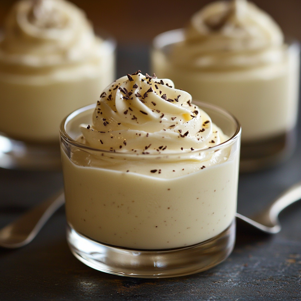 Mousse au chocolat blanc aérienne