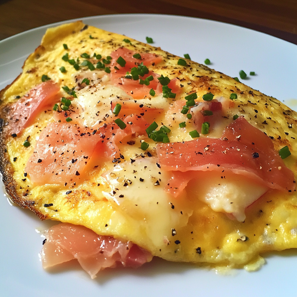 Omelette au Fromage et Jambon