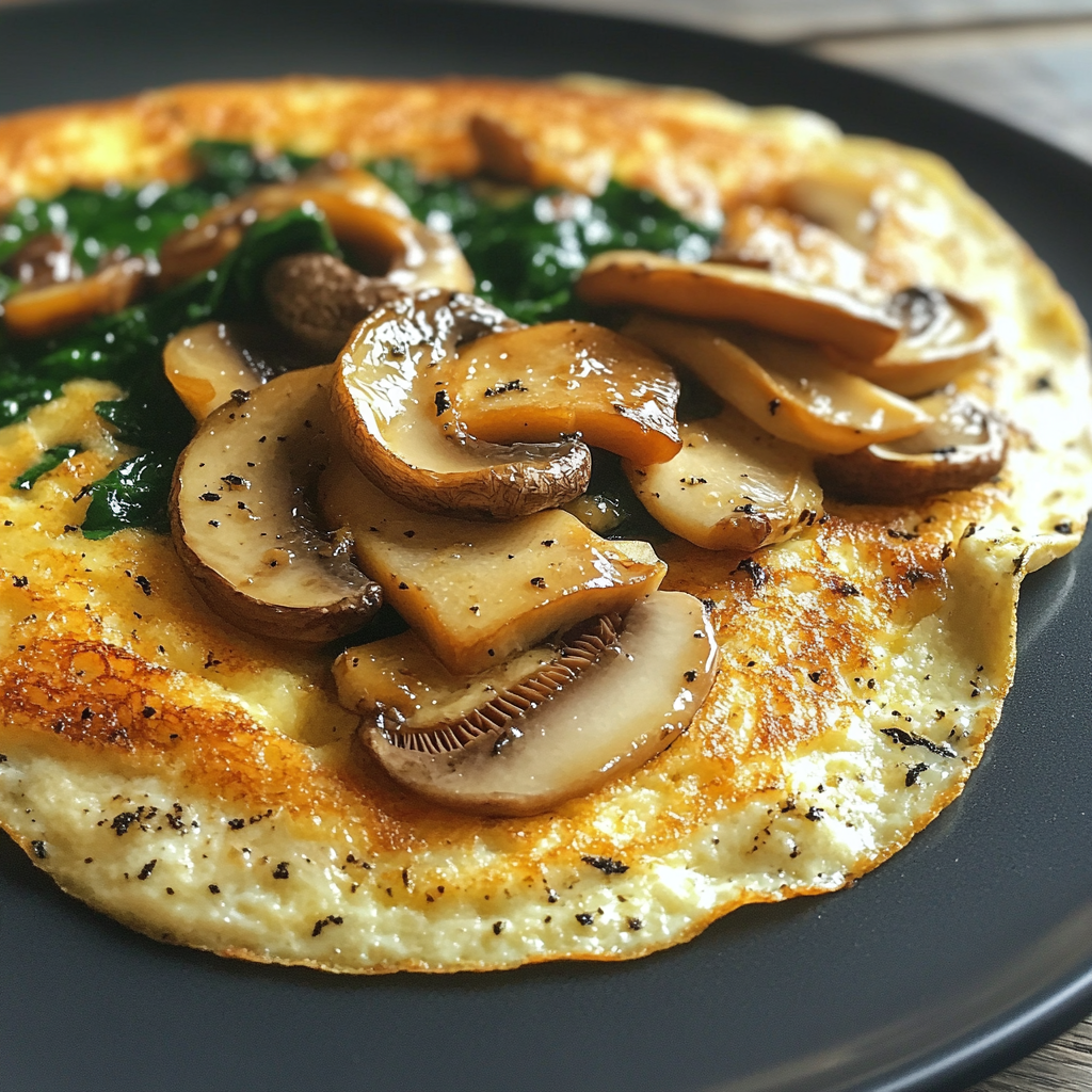 Omelette aux Champignons et Épinards : Une Recette Délicieuse et Simple