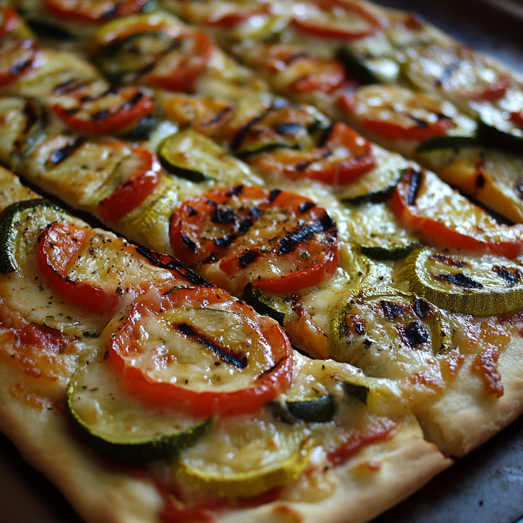 Pizza aux légumes grillés