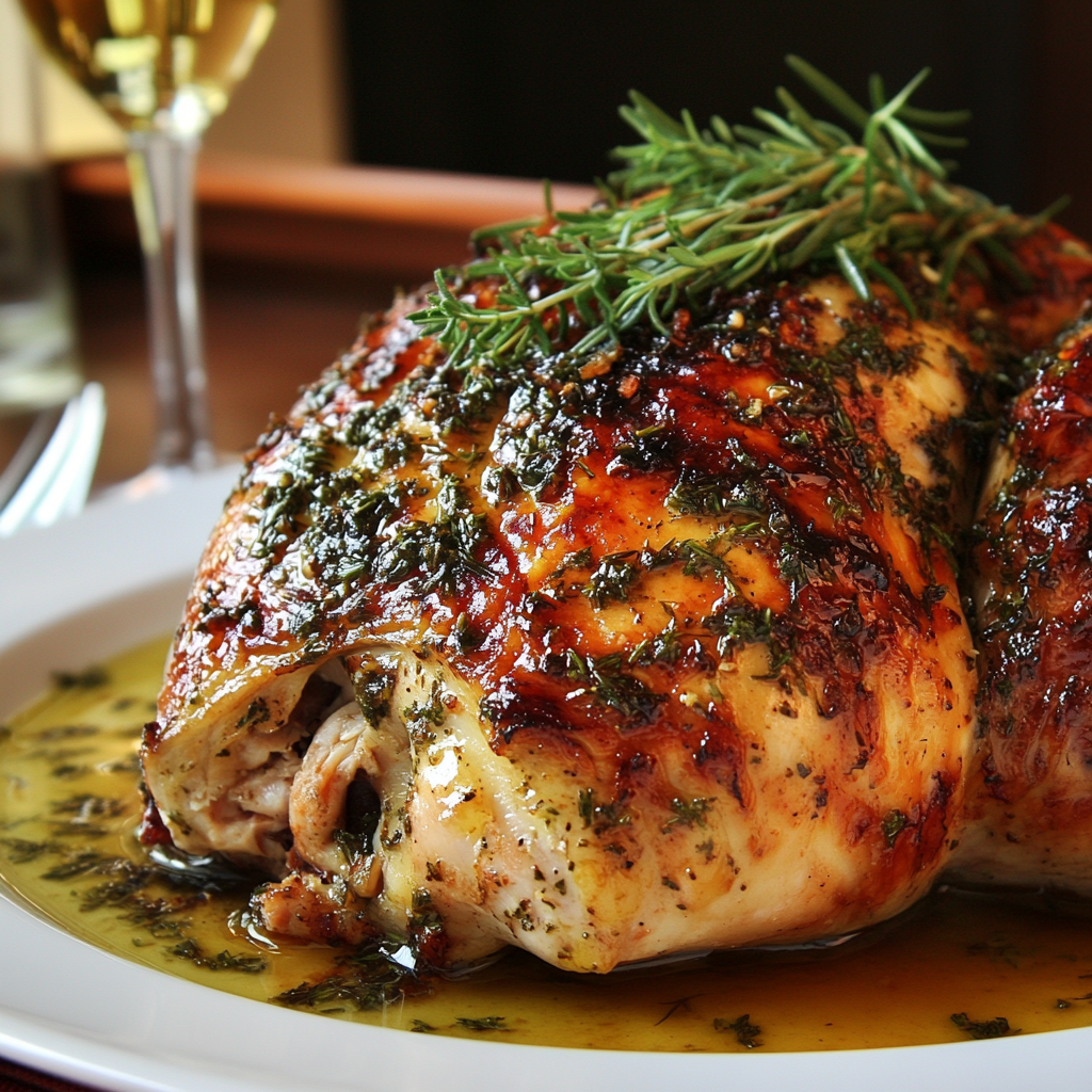 Poulet rôti aux herbes