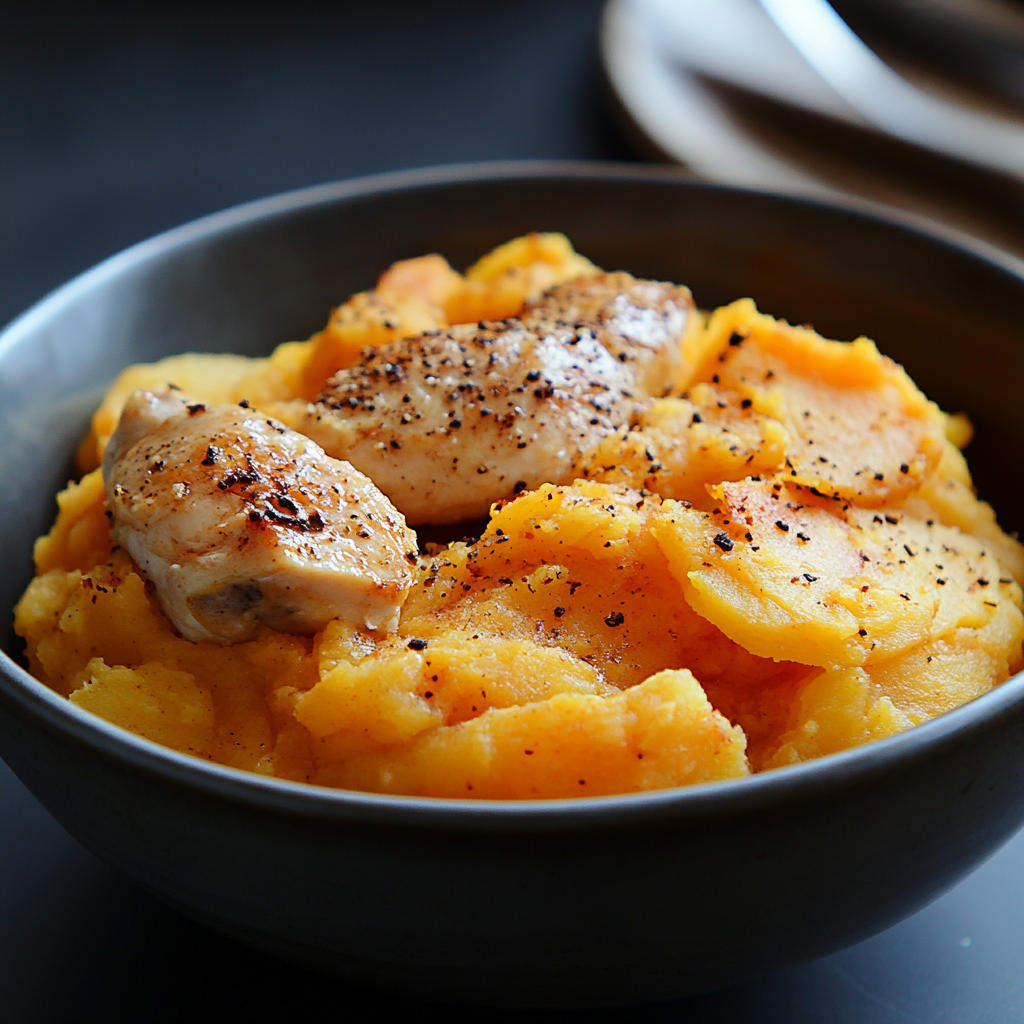 Purée de Patates Douces et Poulet : Un Délice Automnal