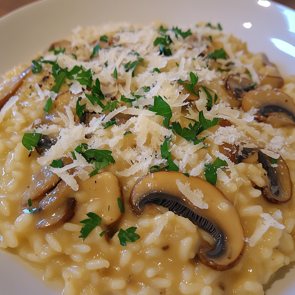 Risotto aux champignons : Une recette crémeuse et délicieuse