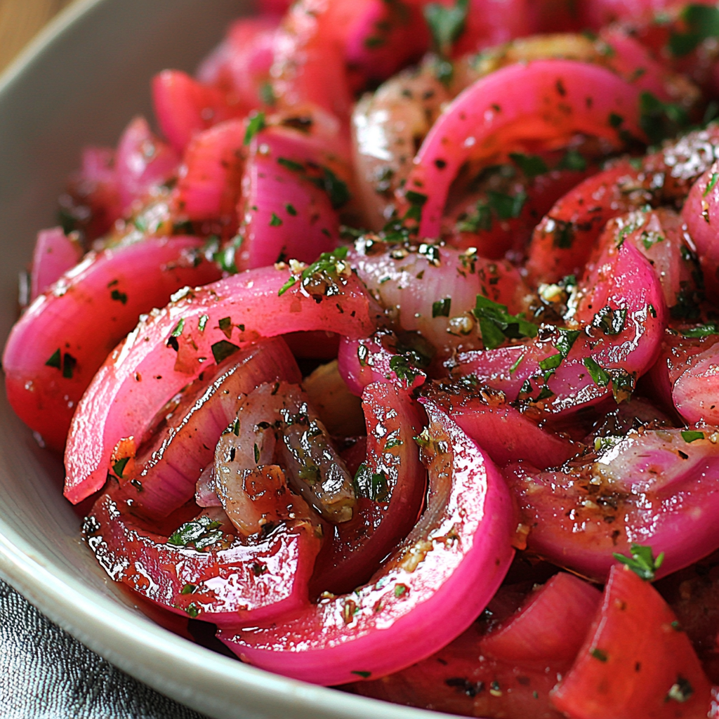 Salade de Haricots Rouges et Oignons Rouges