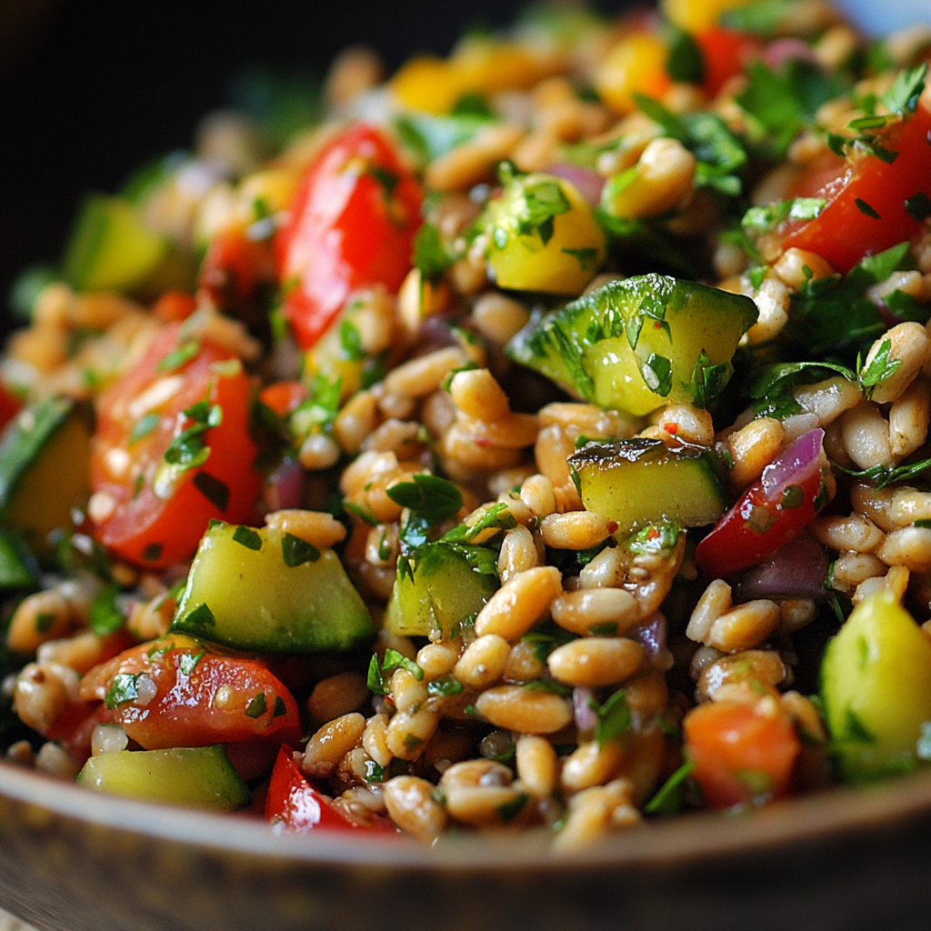 Salade de Kamut et Concombre : une recette estivale rafraîchissante