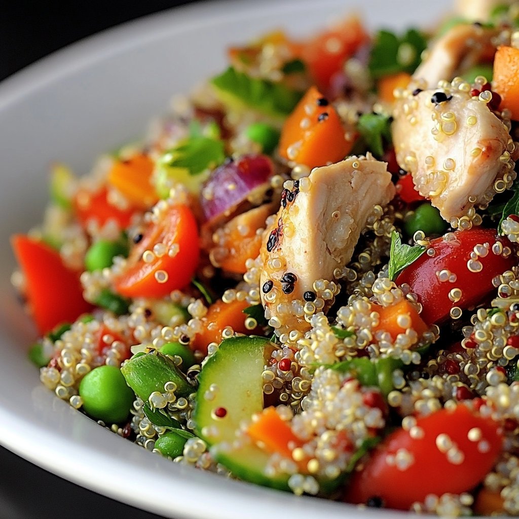 Salade de Quinoa au Poulet et Légumes: Une Recette Sain et Délicieuse