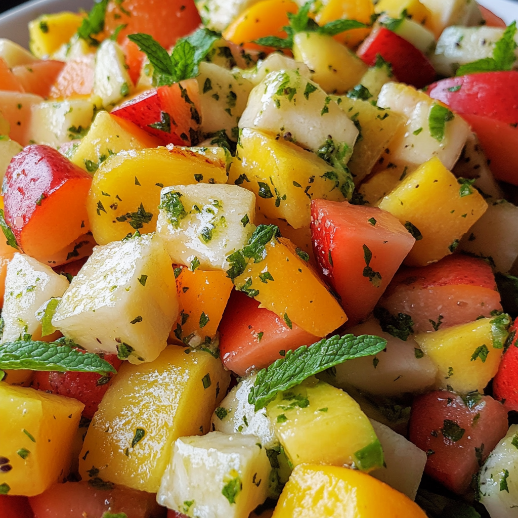 Salade de fruits frais et menthe : une fraîcheur estivale irrésistible