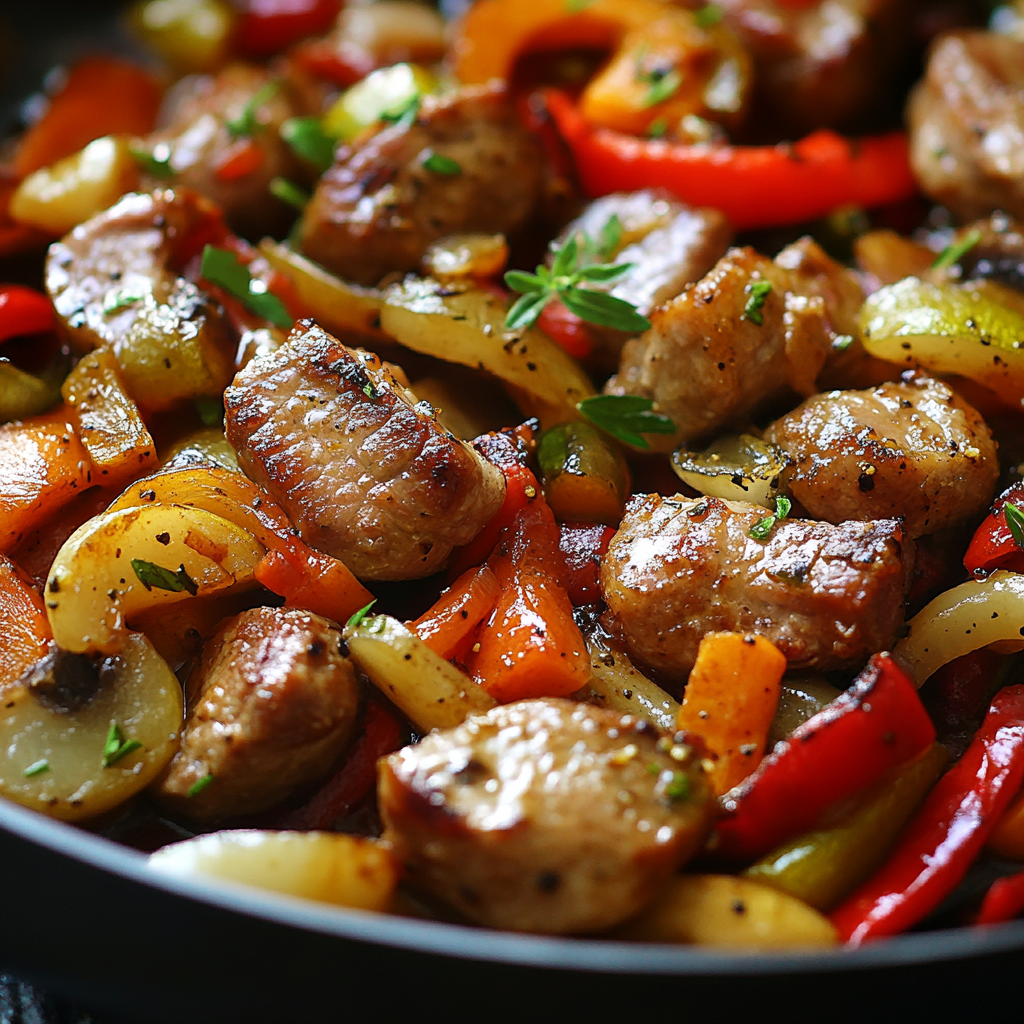 Sauté de porc aux légumes