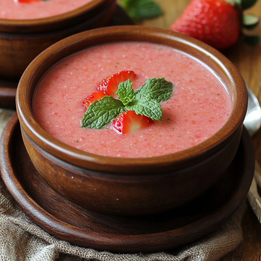 Soupe de Fraises à la Menthe : Une Recette Fraîche et Délicieuse