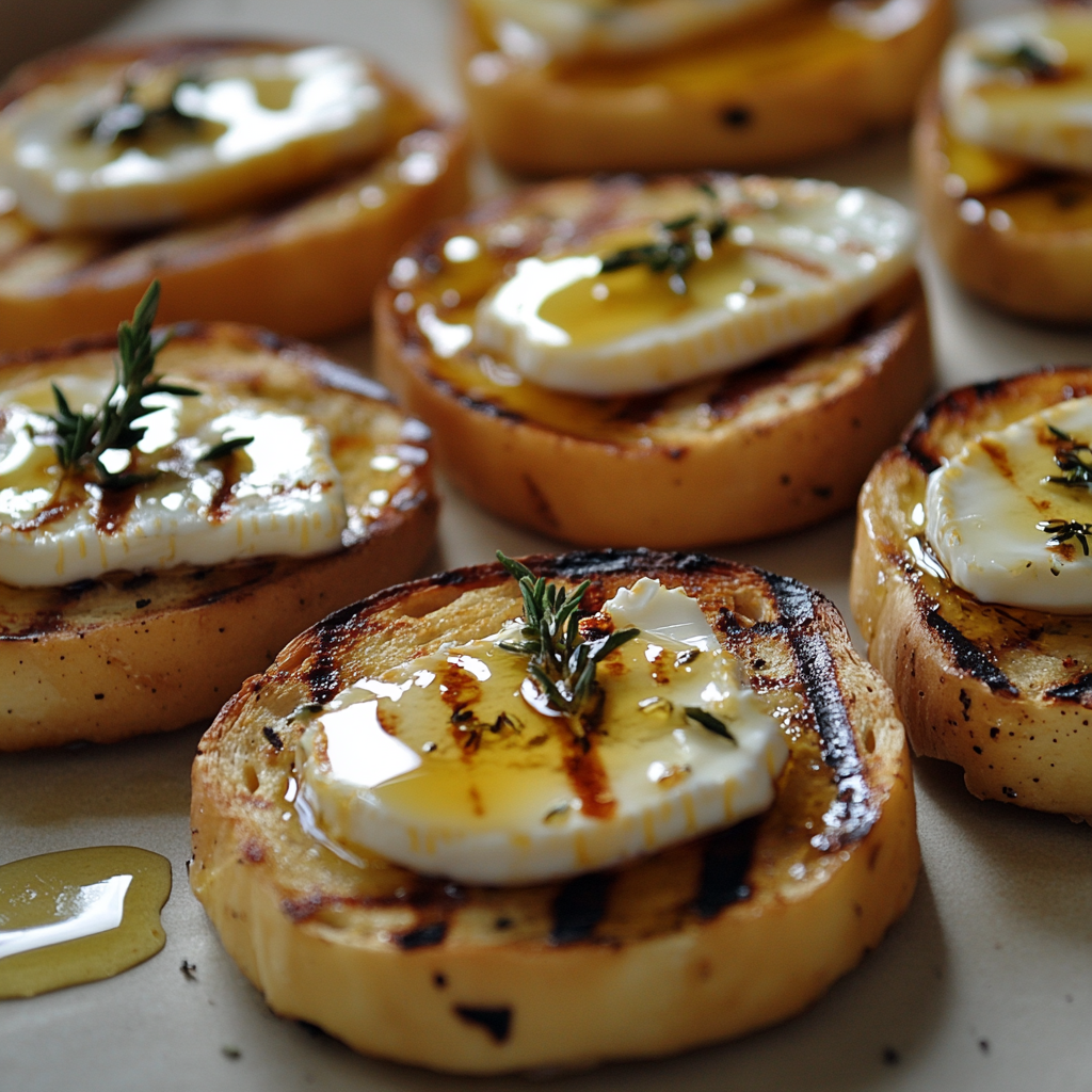 Toast Grillé au Fromage de Chèvre et Miel