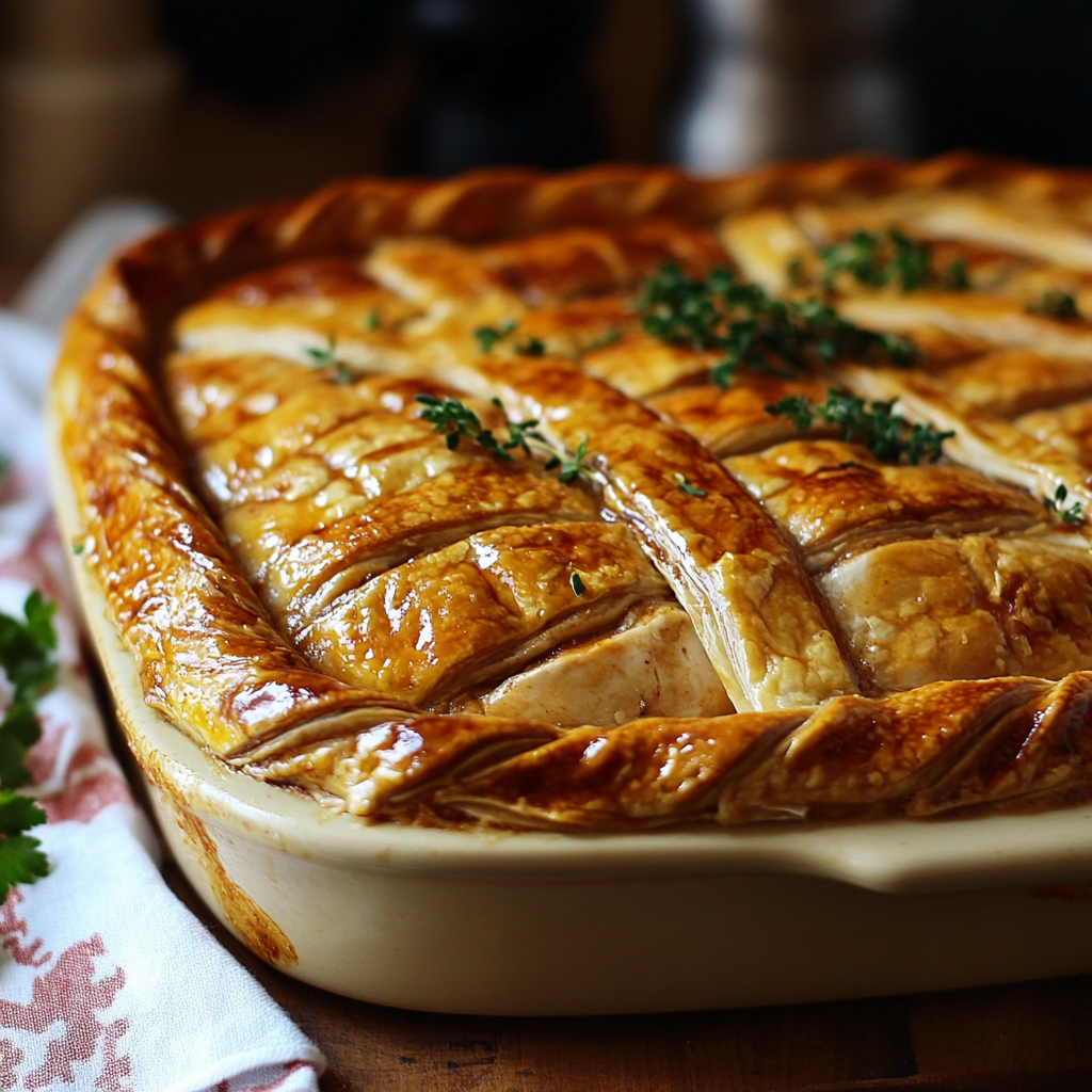 Tourte au poulet et légumes