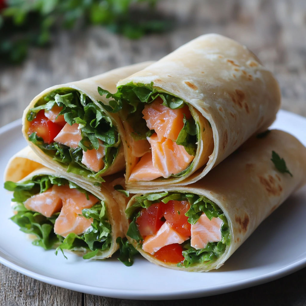 Wraps au saumon fumé
